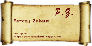 Percsy Zakeus névjegykártya